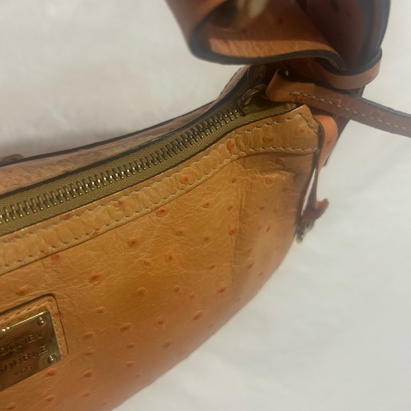 Dooney & Bourke Tan Ostrich-Embossed Shoulder Bag - Picture 8 of 15